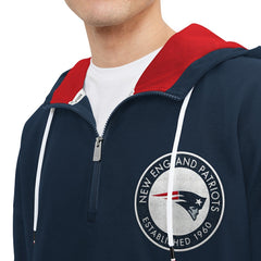 New England Patriots Tommy Hilfiger Aaron Quarter-Zip Hoodie - Navy cheap