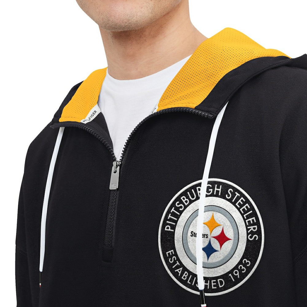Pittsburgh Steelers Tommy Hilfiger Aaron Quarter-Zip Hoodie - Black online