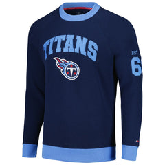 Tennessee Titans Tommy Hilfiger Reese Raglan Tri-Blend Pullover Sweatshirt - Navy on sale