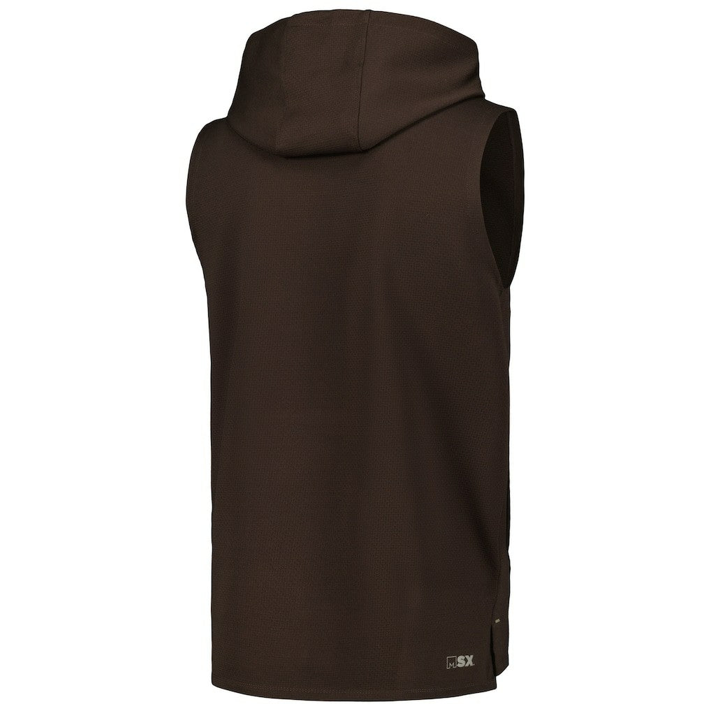 Cleveland Browns MSX by Michael Strahan Marathon Sleeveless Pullover Hoodie - Brown online