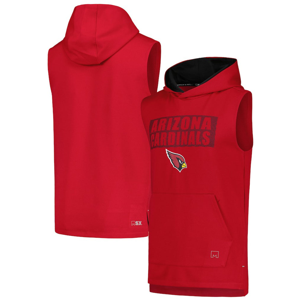 Arizona Cardinals MSX by Michael Strahan Marathon Sleeveless Pullover Hoodie - Cardinal for sale