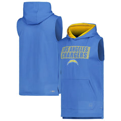 Los Angeles Chargers MSX by Michael Strahan Marathon Sleeveless Pullover Hoodie - Powder Blue on sale