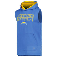 Los Angeles Chargers MSX by Michael Strahan Marathon Sleeveless Pullover Hoodie - Powder Blue on sale