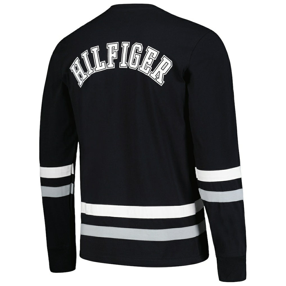 Las Vegas Raiders Tommy Hilfiger Nolan Long Sleeve T-Shirt - Black/Silver cheap