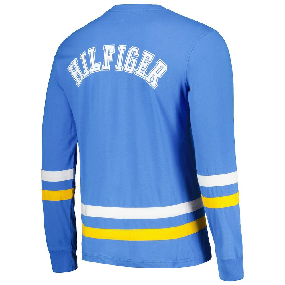 Los Angeles Chargers Tommy Hilfiger Nolan Long Sleeve T-Shirt - Powder Blue/Gold for sale