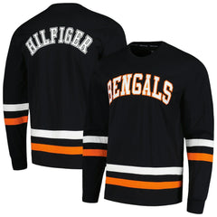 Cincinnati Bengals Tommy Hilfiger Nolan Long Sleeve T-Shirt - Black/Orange sale