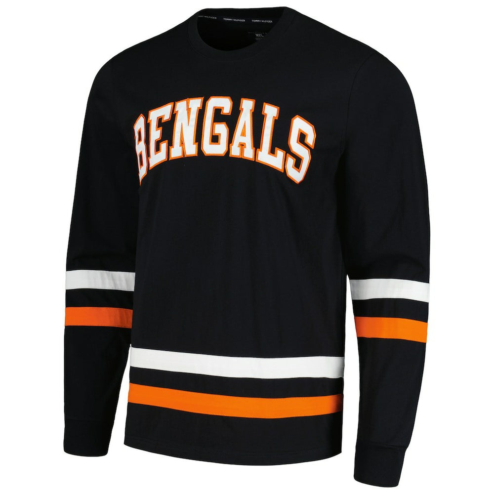 Cincinnati Bengals Tommy Hilfiger Nolan Long Sleeve T-Shirt - Black/Orange sale