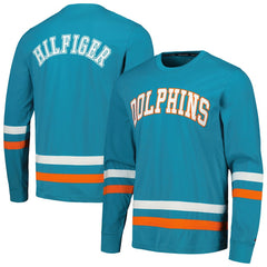 Miami Dolphins Tommy Hilfiger Nolan Long Sleeve T-Shirt - Aqua/Orange cheap
