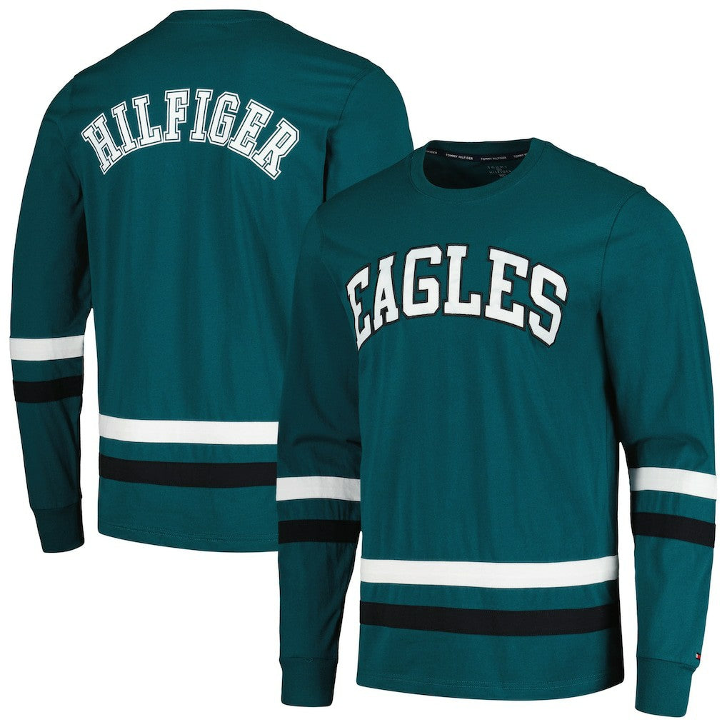 Philadelphia Eagles Tommy Hilfiger Nolan Long Sleeve T-Shirt - Midnight Green/Black discount