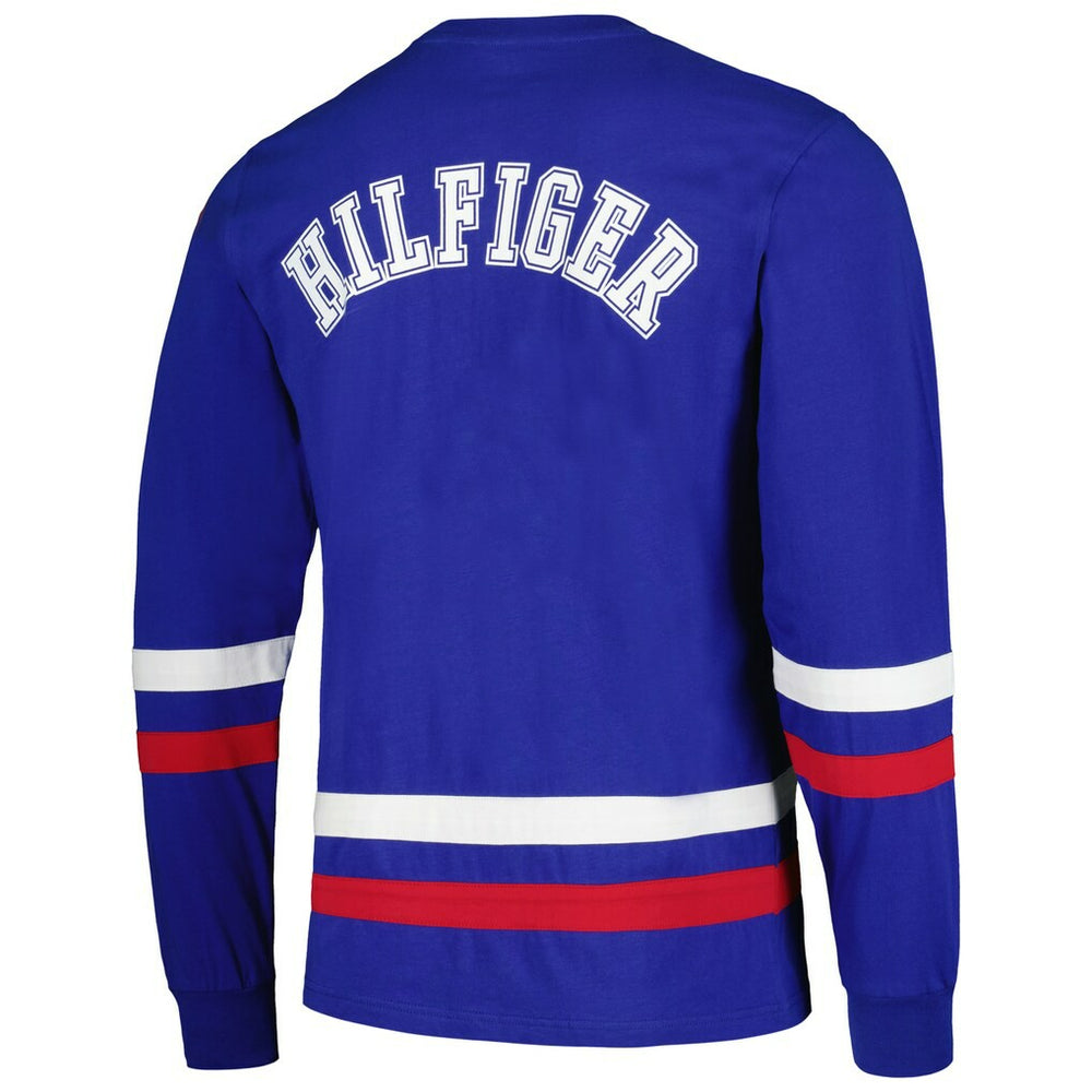 New York Giants Tommy Hilfiger Nolan Long Sleeve T-Shirt - Royal/Red outlet