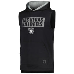 Las Vegas Raiders MSX by Michael Strahan Marathon Sleeveless Pullover Hoodie - Black sale