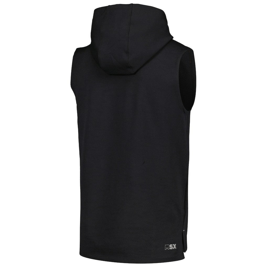 Las Vegas Raiders MSX by Michael Strahan Marathon Sleeveless Pullover Hoodie - Black sale