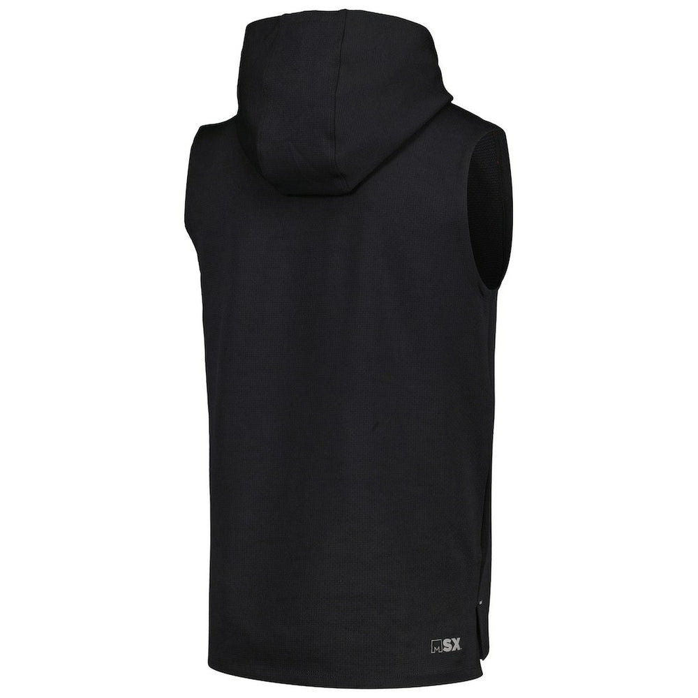 Las Vegas Raiders MSX by Michael Strahan Marathon Sleeveless Pullover Hoodie - Black sale