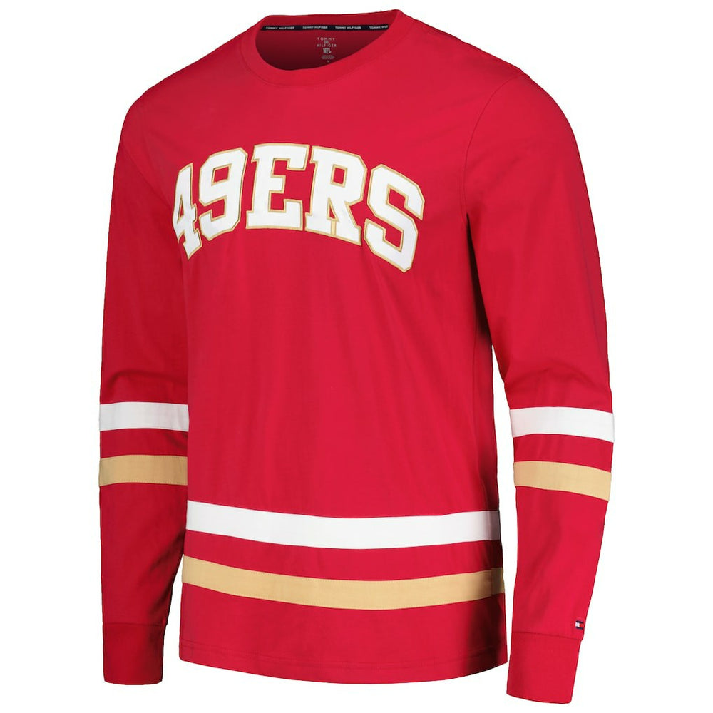 San Francisco 49ers Tommy Hilfiger Nolan Long Sleeve T-Shirt - Red/Gold on sale