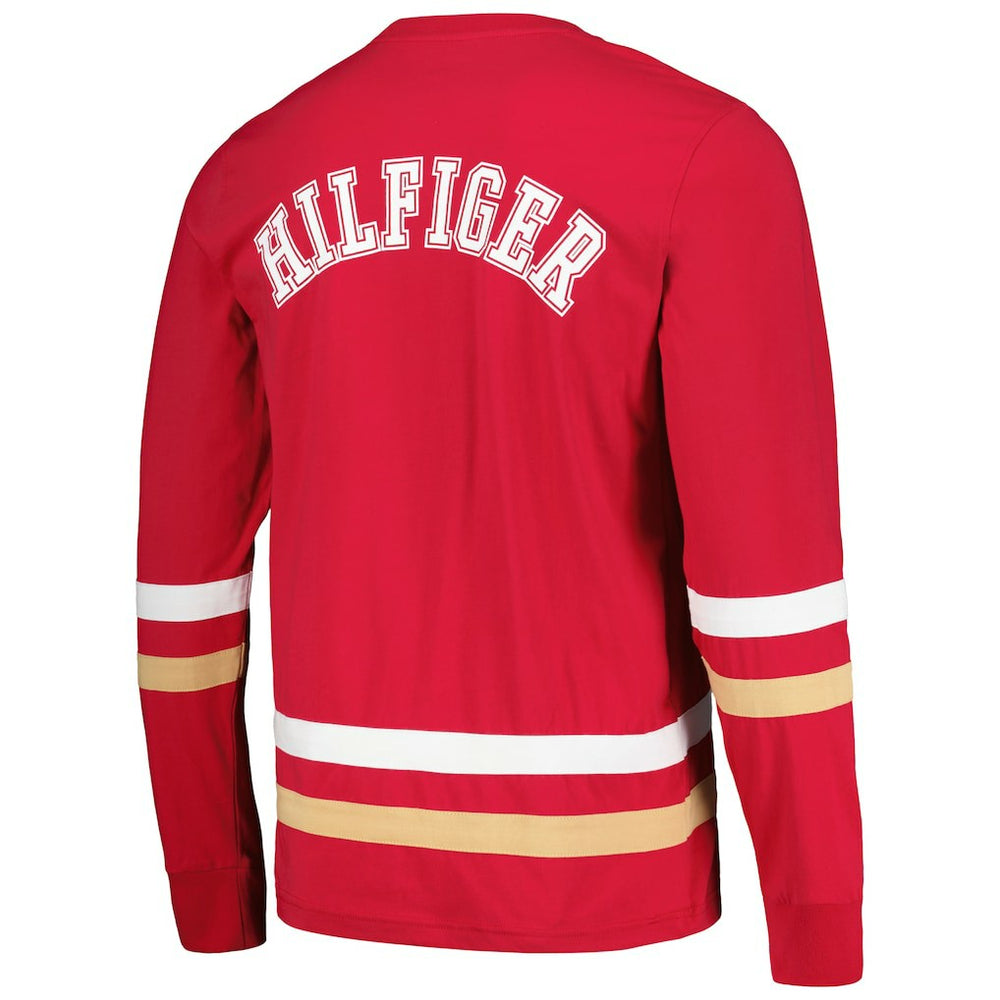 San Francisco 49ers Tommy Hilfiger Nolan Long Sleeve T-Shirt - Red/Gold on sale