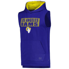 Los Angeles Rams MSX by Michael Strahan Marathon Sleeveless Pullover Hoodie - Royal on sale