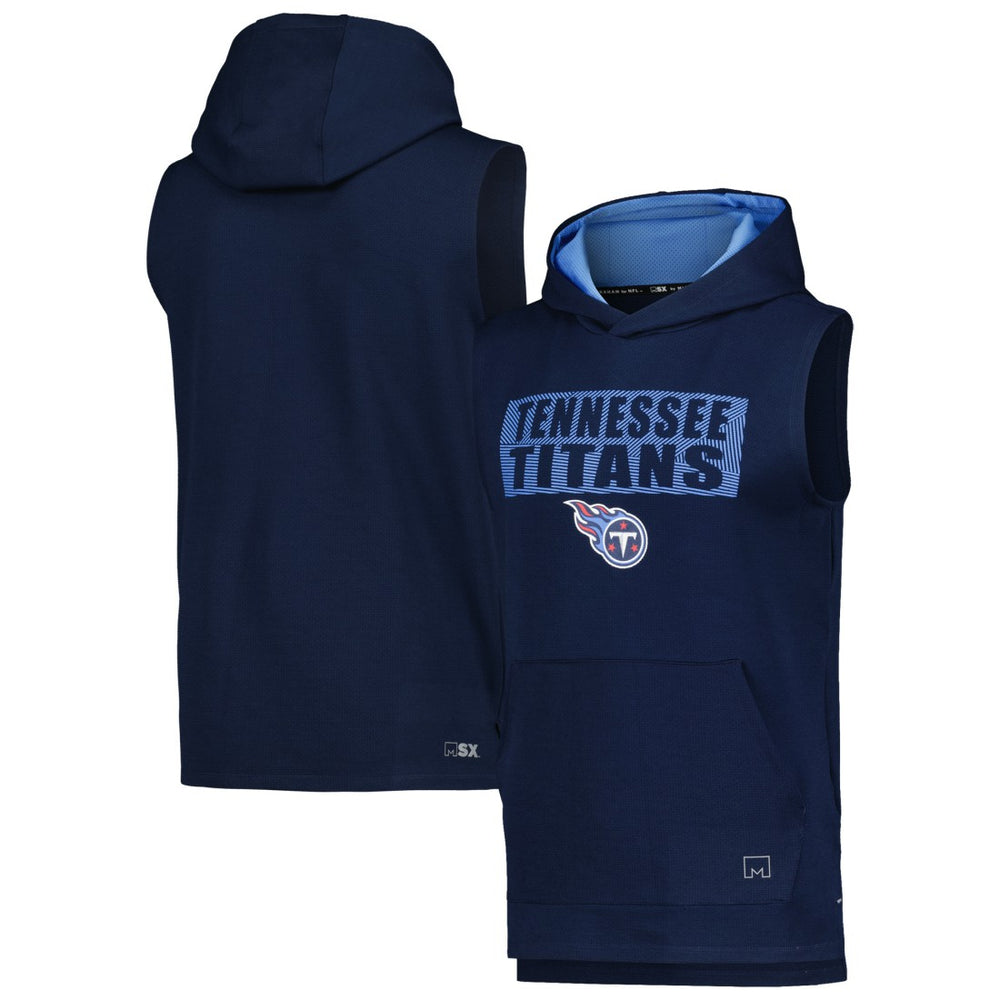 Tennessee Titans MSX by Michael Strahan Marathon Sleeveless Pullover Hoodie - Navy outlet