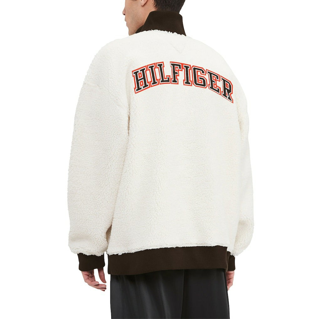 Cleveland Browns Tommy Hilfiger Jordan Sherpa Quarter-Zip Sweatshirt - Cream outlet