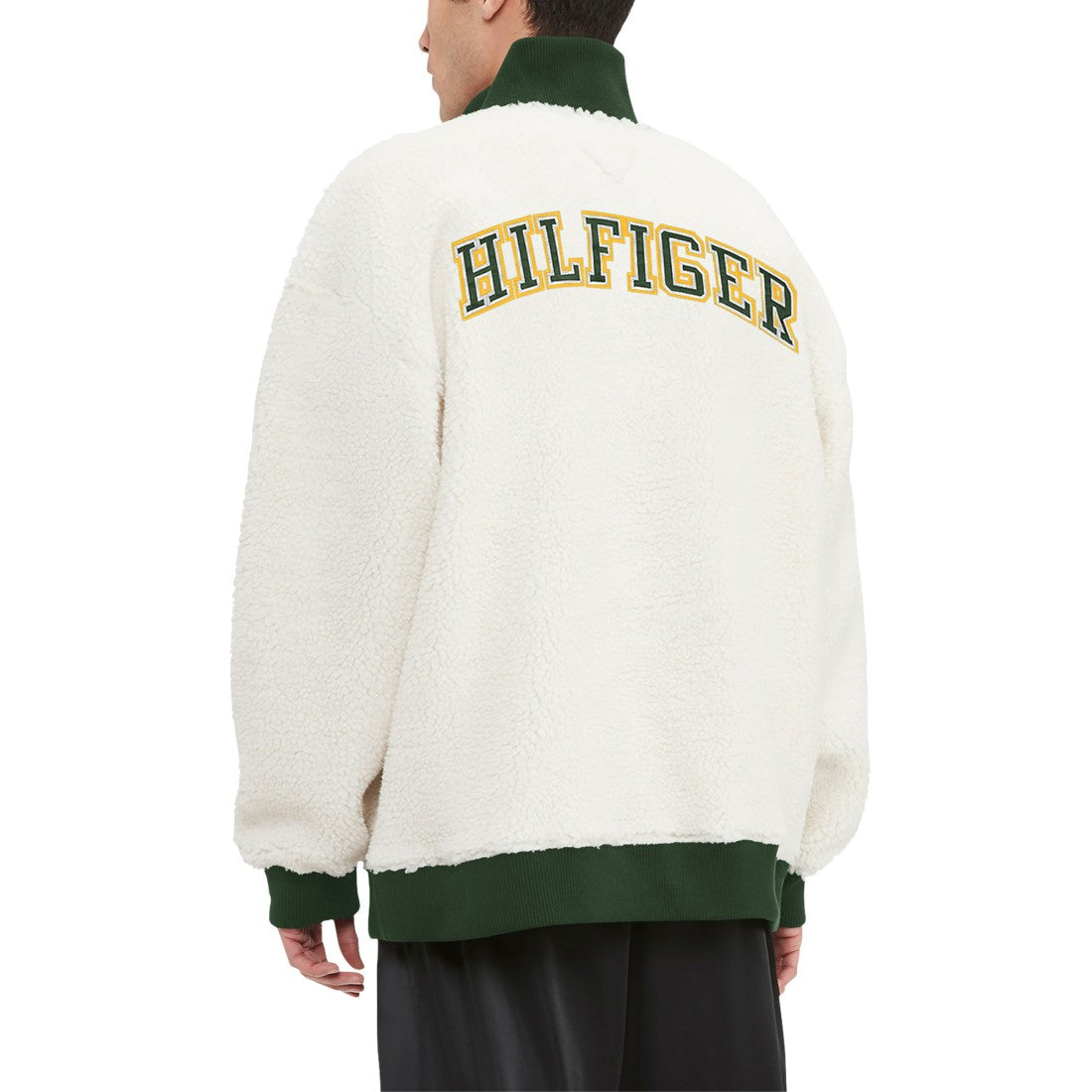 Green Bay Packers Tommy Hilfiger Jordan Sherpa Quarter-Zip Sweatshirt - Cream outlet