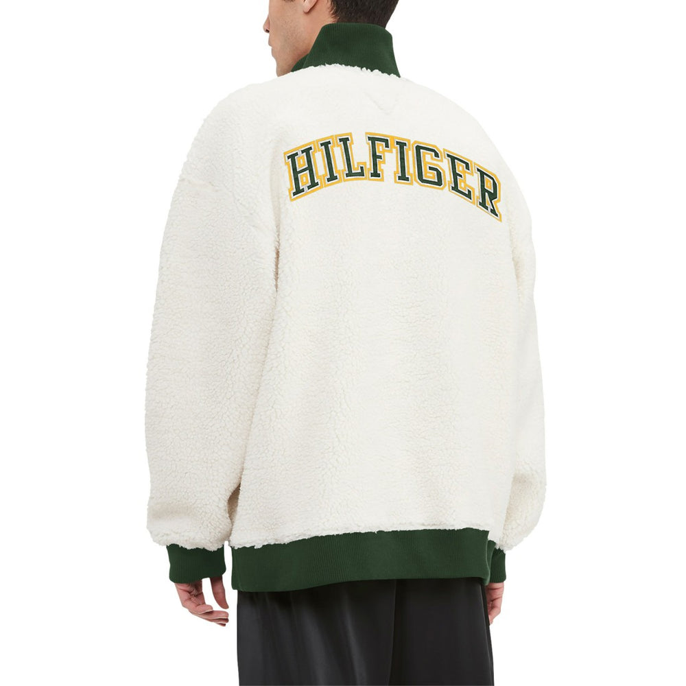 Green Bay Packers Tommy Hilfiger Jordan Sherpa Quarter-Zip Sweatshirt - Cream outlet