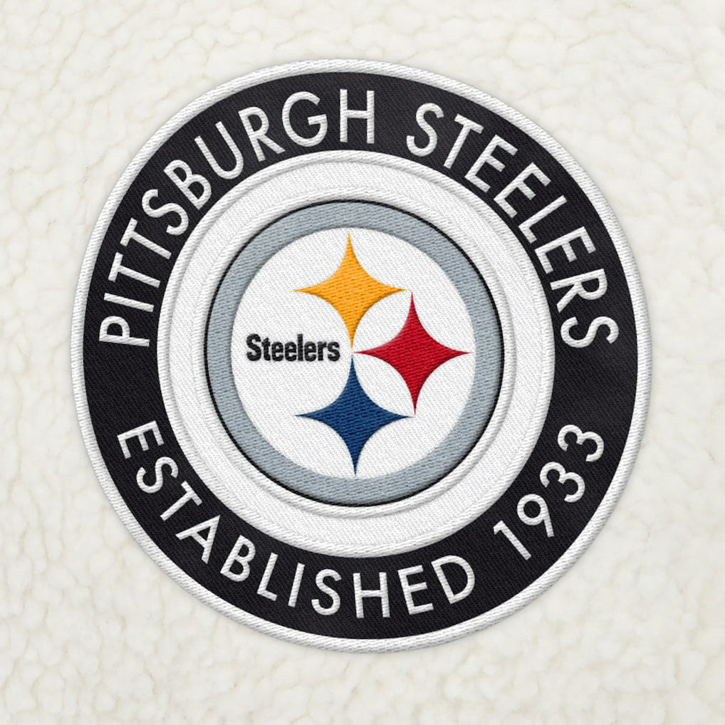 Pittsburgh Steelers Tommy Hilfiger Jordan Sherpa Quarter-Zip Sweatshirt - Cream cheap