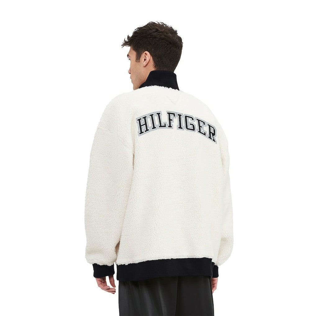 Las Vegas Raiders Tommy Hilfiger Jordan Sherpa Quarter-Zip Sweatshirt - Cream sale