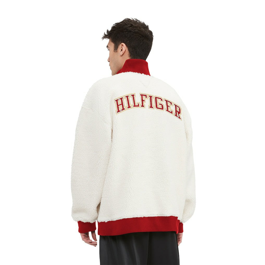 San Francisco 49ers Tommy Hilfiger Jordan Sherpa Quarter-Zip Sweatshirt - Cream on sale