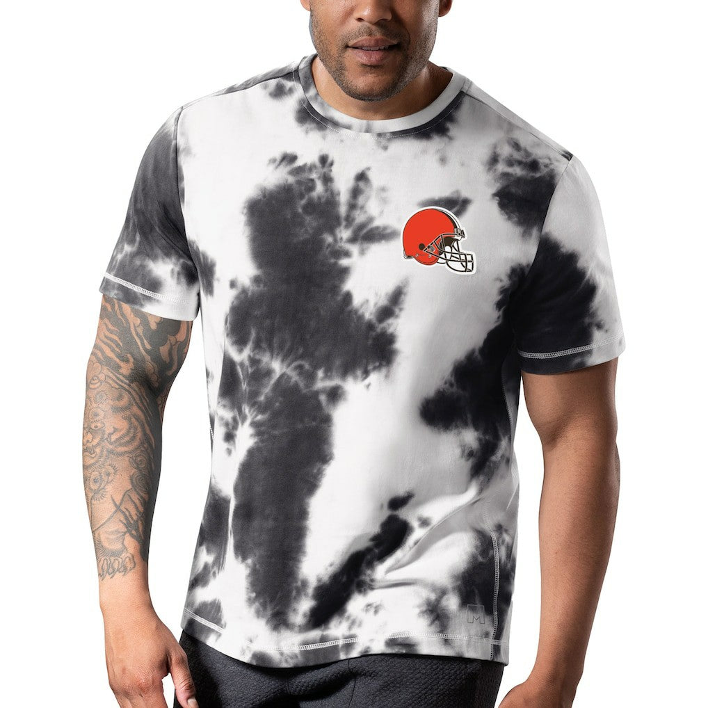 Cleveland Browns MSX by Michael Strahan Freestyle Tie-Dye T-Shirt - Black outlet