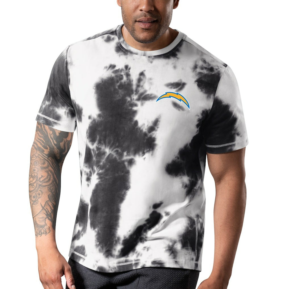 Los Angeles Chargers MSX by Michael Strahan Freestyle Tie-Dye T-Shirt - Black discount