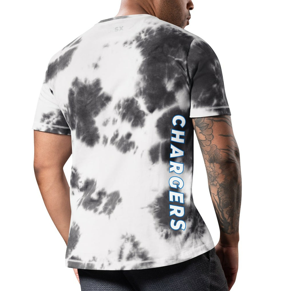 Los Angeles Chargers MSX by Michael Strahan Freestyle Tie-Dye T-Shirt - Black discount