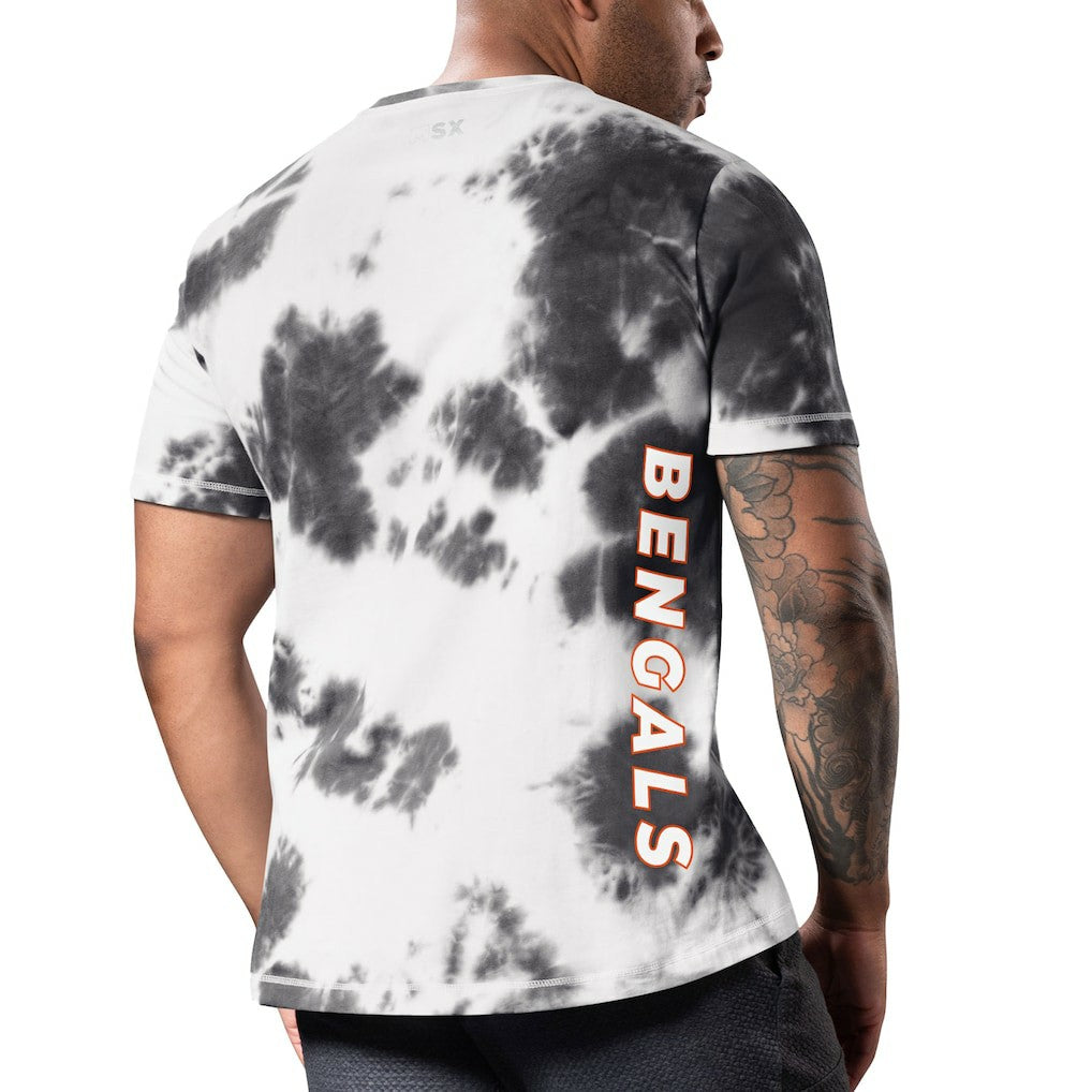 Cincinnati Bengals MSX by Michael Strahan Freestyle Tie-Dye T-Shirt - Black cheap
