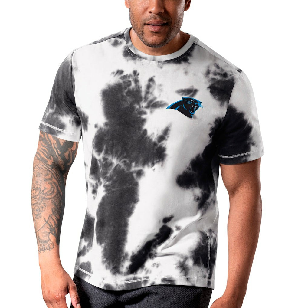 Carolina Panthers MSX by Michael Strahan Freestyle Tie-Dye T-Shirt - Black on sale