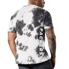 Green Bay Packers MSX by Michael Strahan Freestyle Tie-Dye T-Shirt - Black cheap