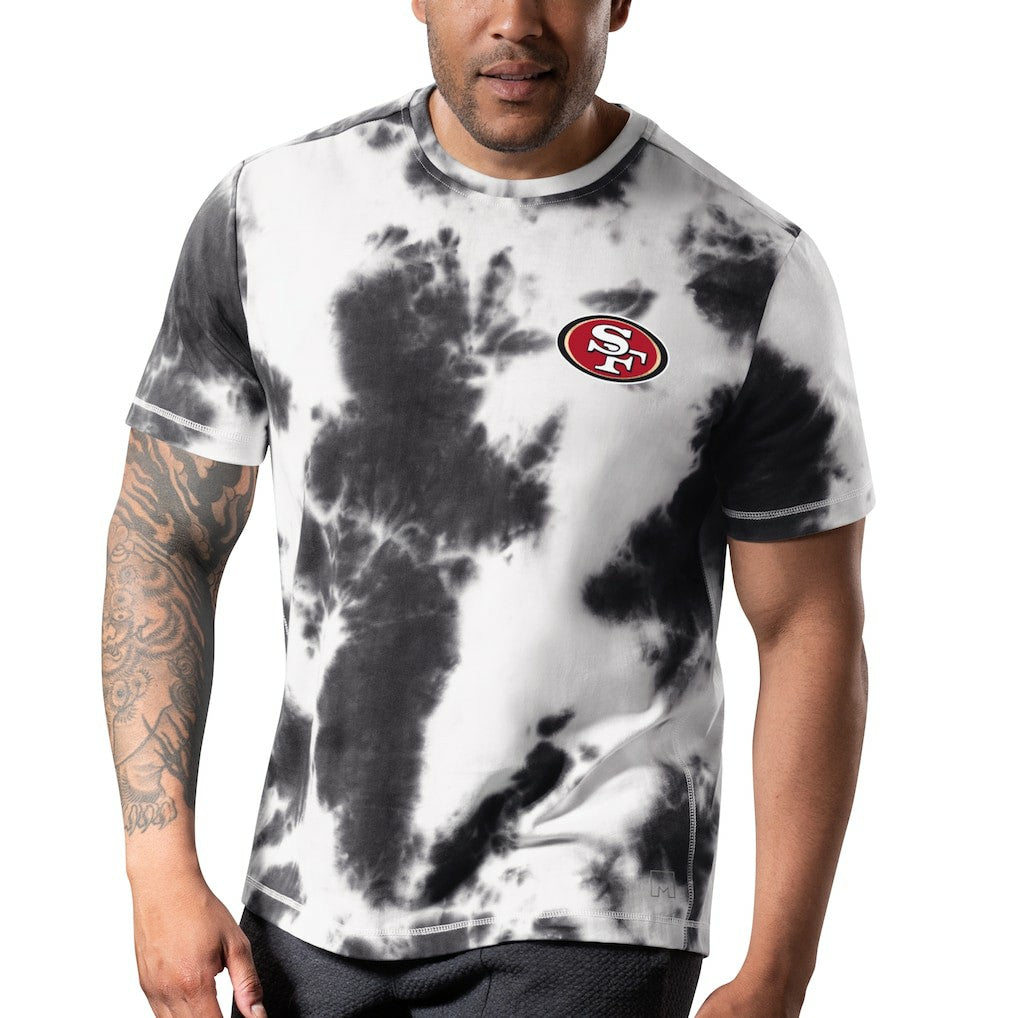 San Francisco 49ers MSX by Michael Strahan Freestyle Tie-Dye T-Shirt - Black outlet