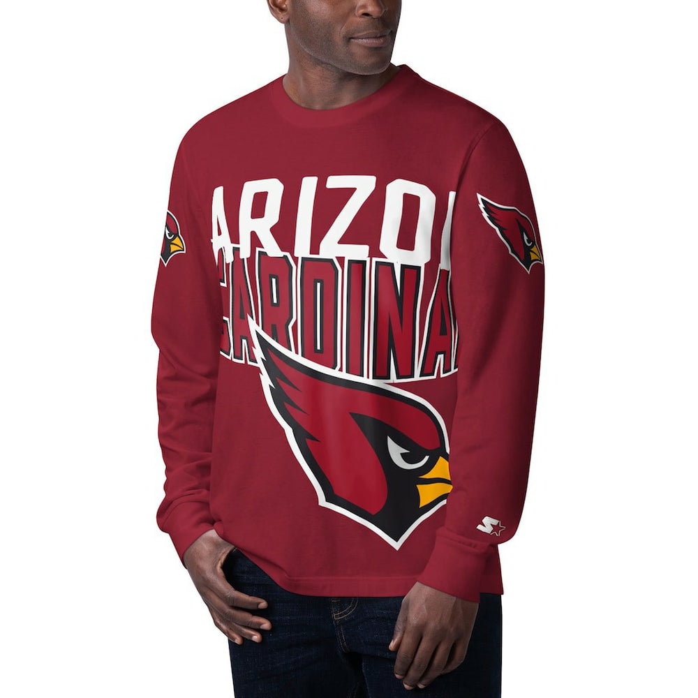 Arizona Cardinals Starter Clutch Hit Long Sleeve T-Shirt - Cardinal sale