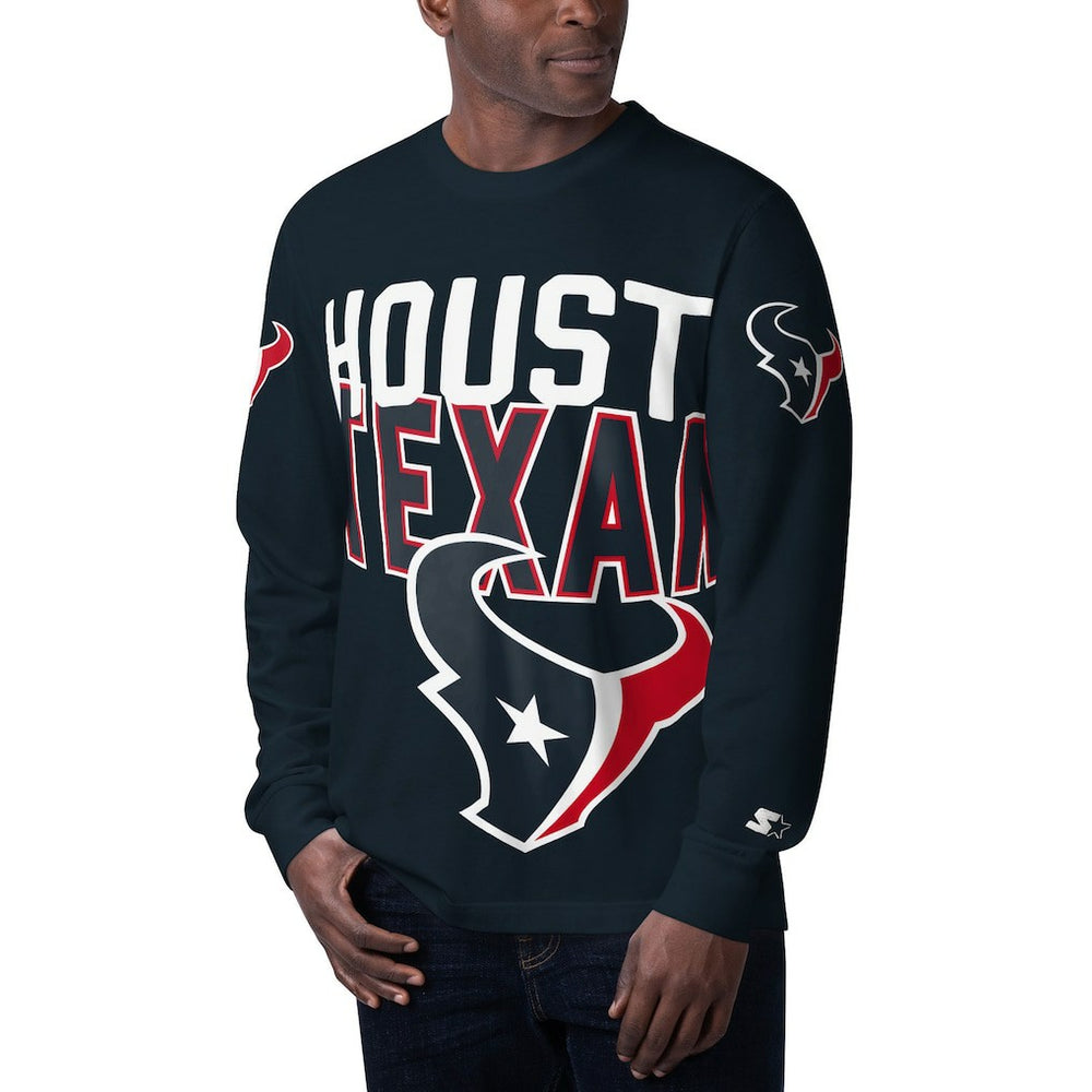 Houston Texans Starter Clutch Hit Long Sleeve T-Shirt - Navy outlet