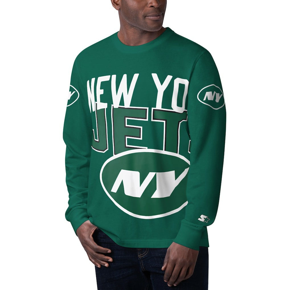 New York Jets Starter Clutch Hit Long Sleeve T-Shirt - Green for sale