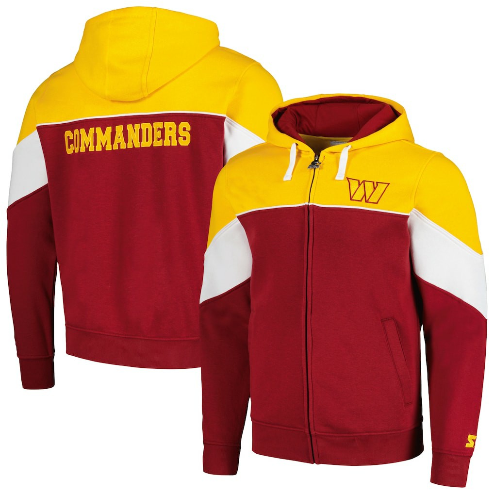 Washington Commanders Starter Running Back Full-Zip Hoodie - Burgundy/Gold outlet