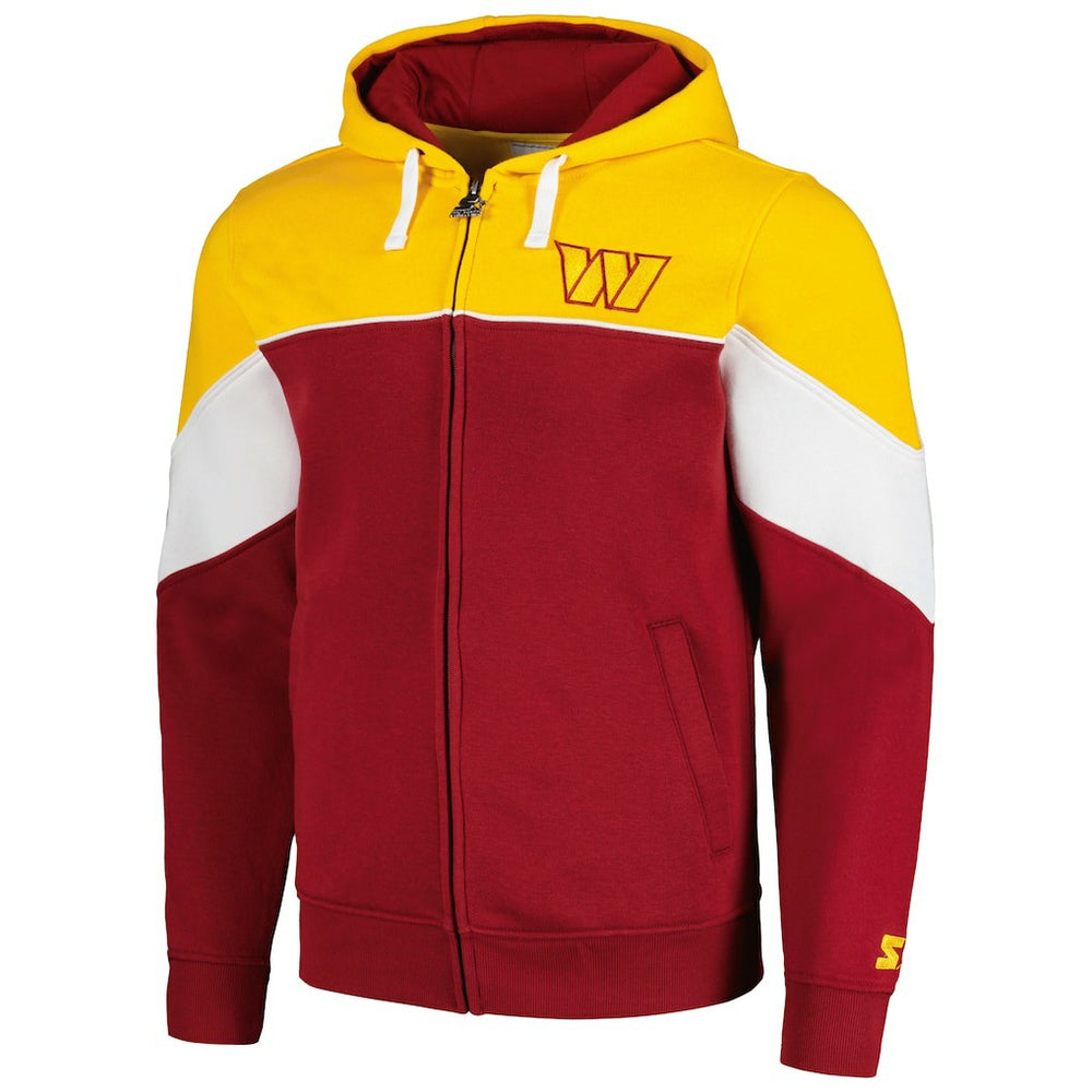 Washington Commanders Starter Running Back Full-Zip Hoodie - Burgundy/Gold outlet