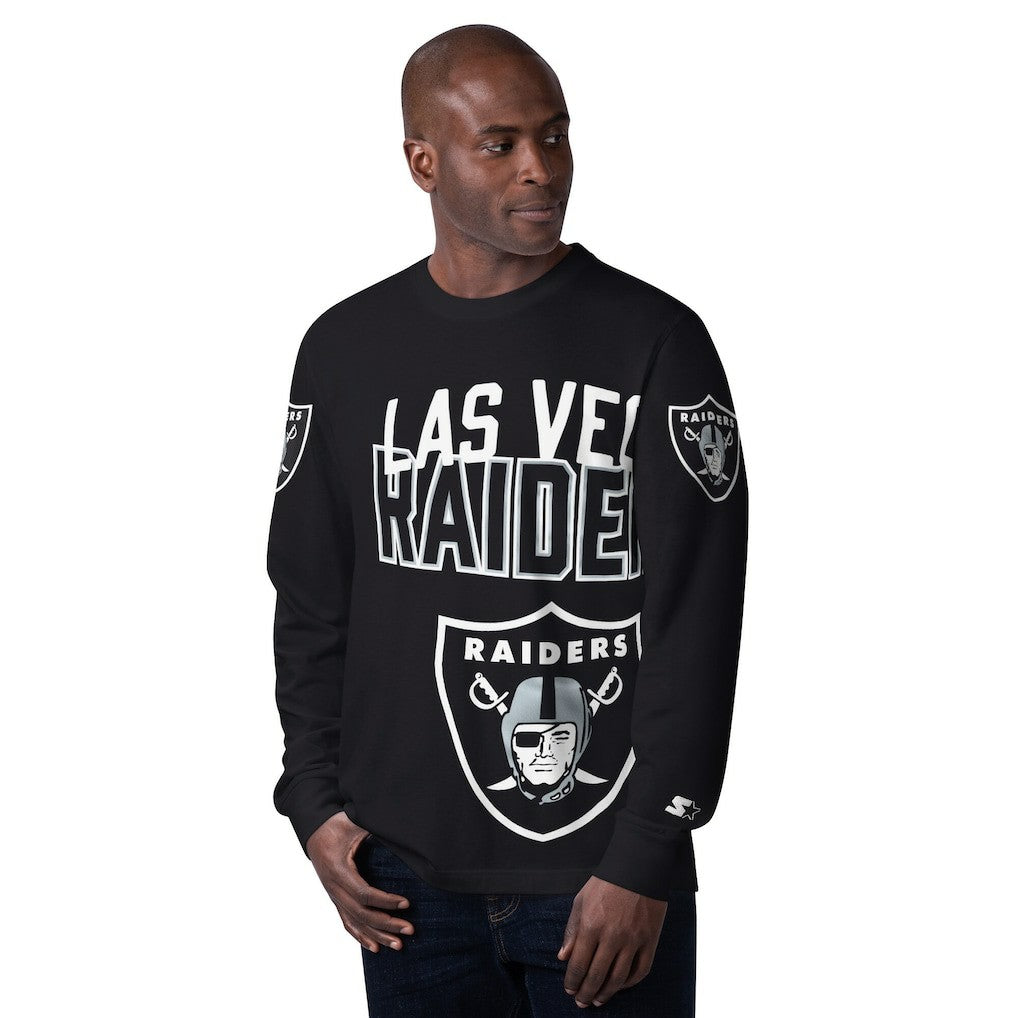Las Vegas Raiders Starter Clutch Hit Long Sleeve T-Shirt - Black on sale