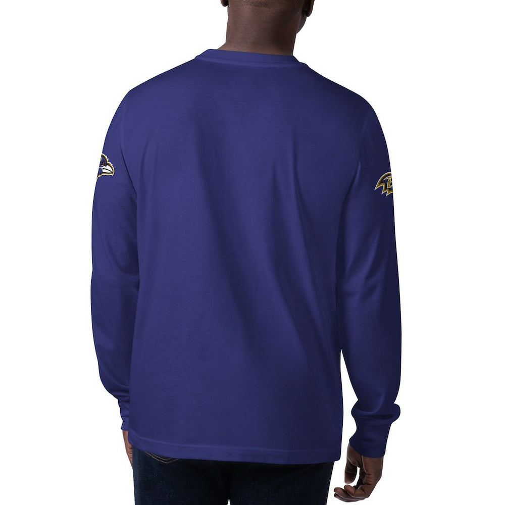 Baltimore Ravens Starter Clutch Hit Long Sleeve T-Shirt - Purple for sale