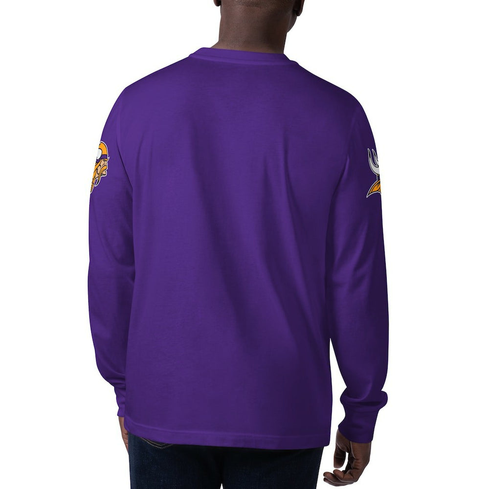 Minnesota Vikings Starter Clutch Hit Long Sleeve T-Shirt - Purple sale