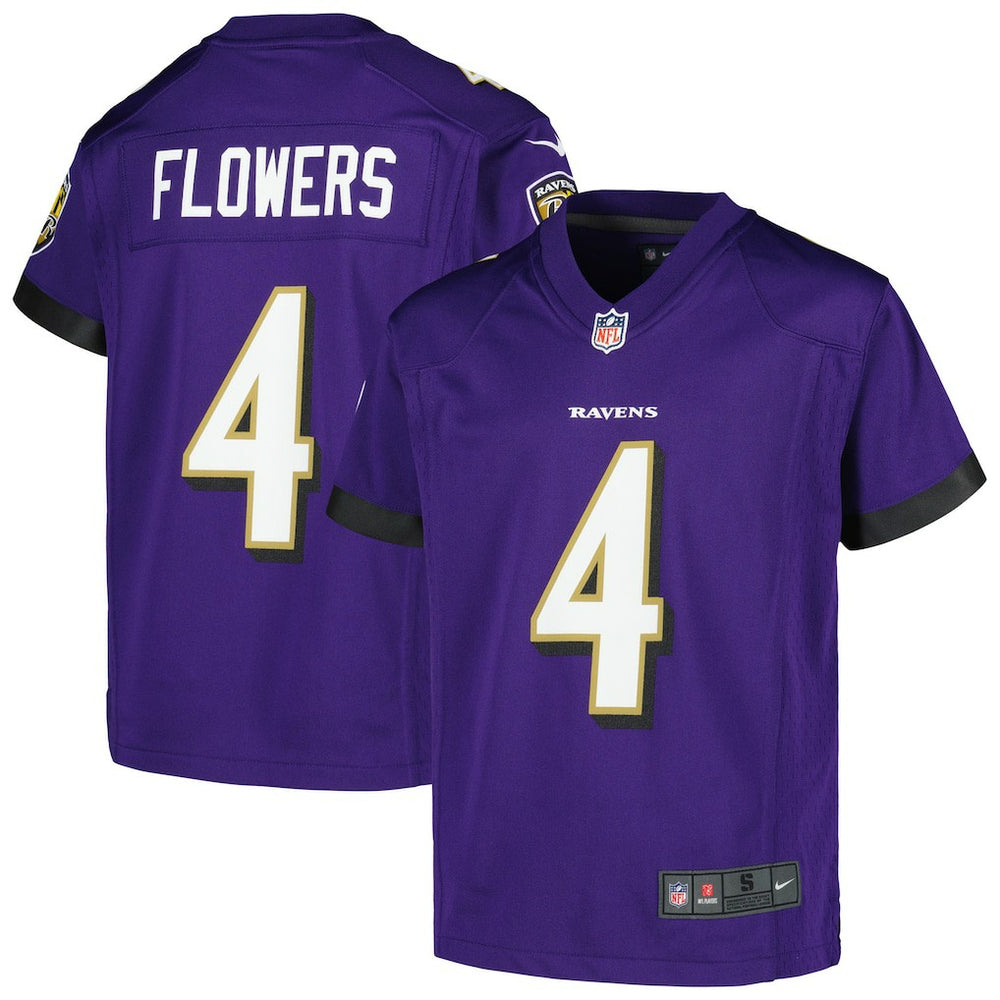 Zay Flowers Baltimore Ravens Youth Game Jersey - Purple | Nike for sale