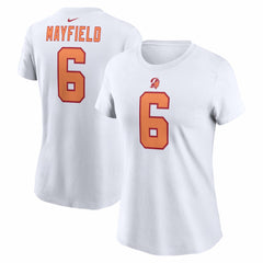 Baker Mayfield Tampa Bay Buccaneers Women's Name & Number T-Shirt - White | Nike on sale
