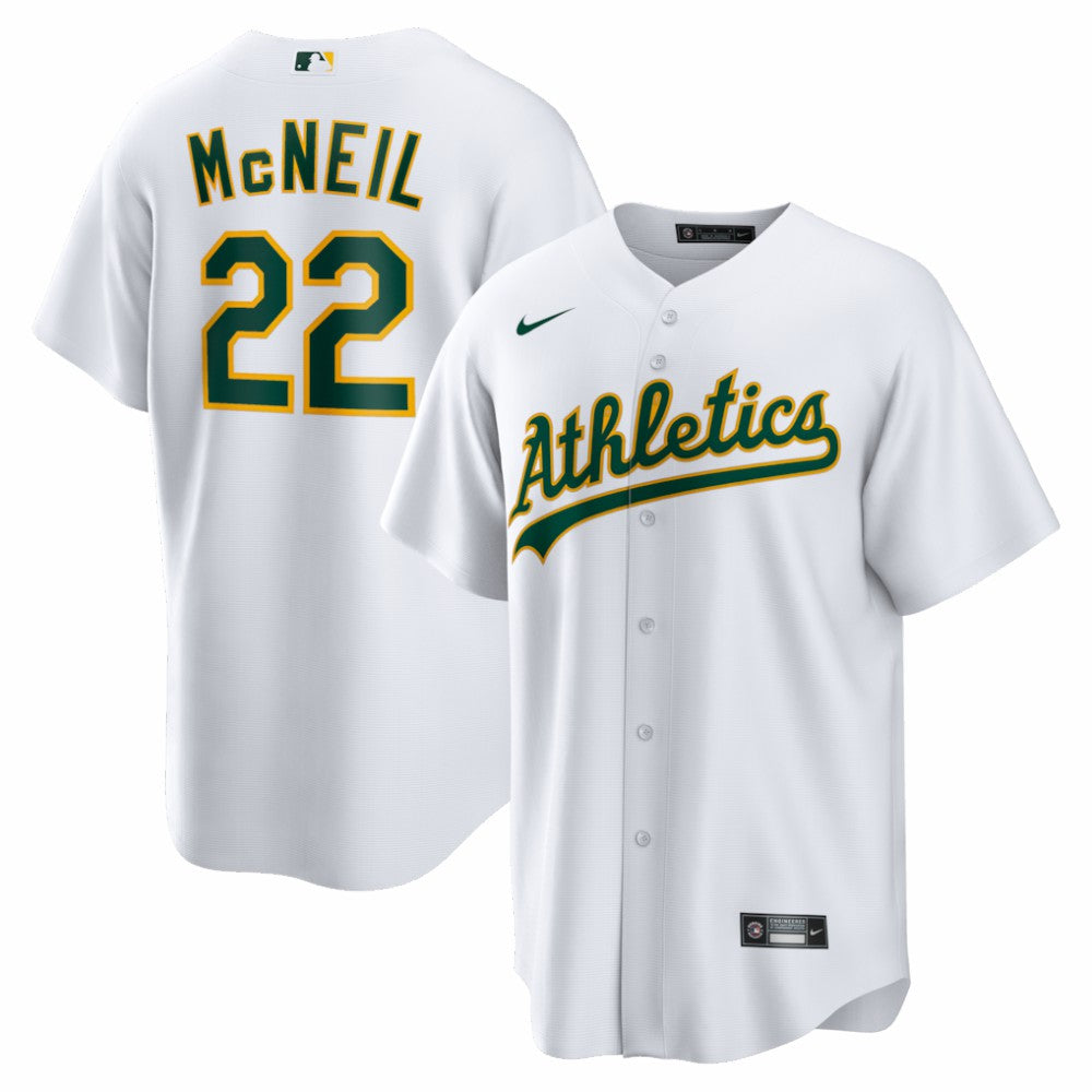 Jeff McNeil Athletics Home Replica Jersey - White | Nike