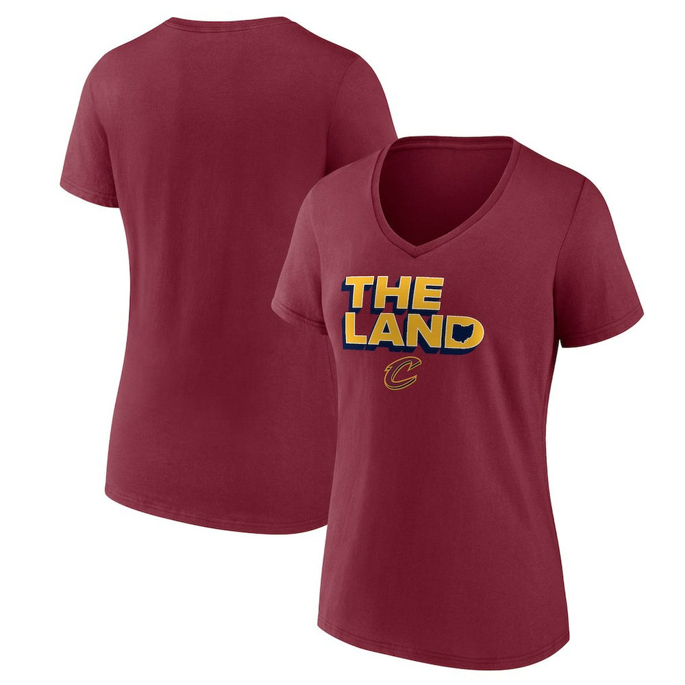 Cleveland Cavaliers Women's Hometown Collection The Land V-Neck T-Shirt sale - Wine outlet