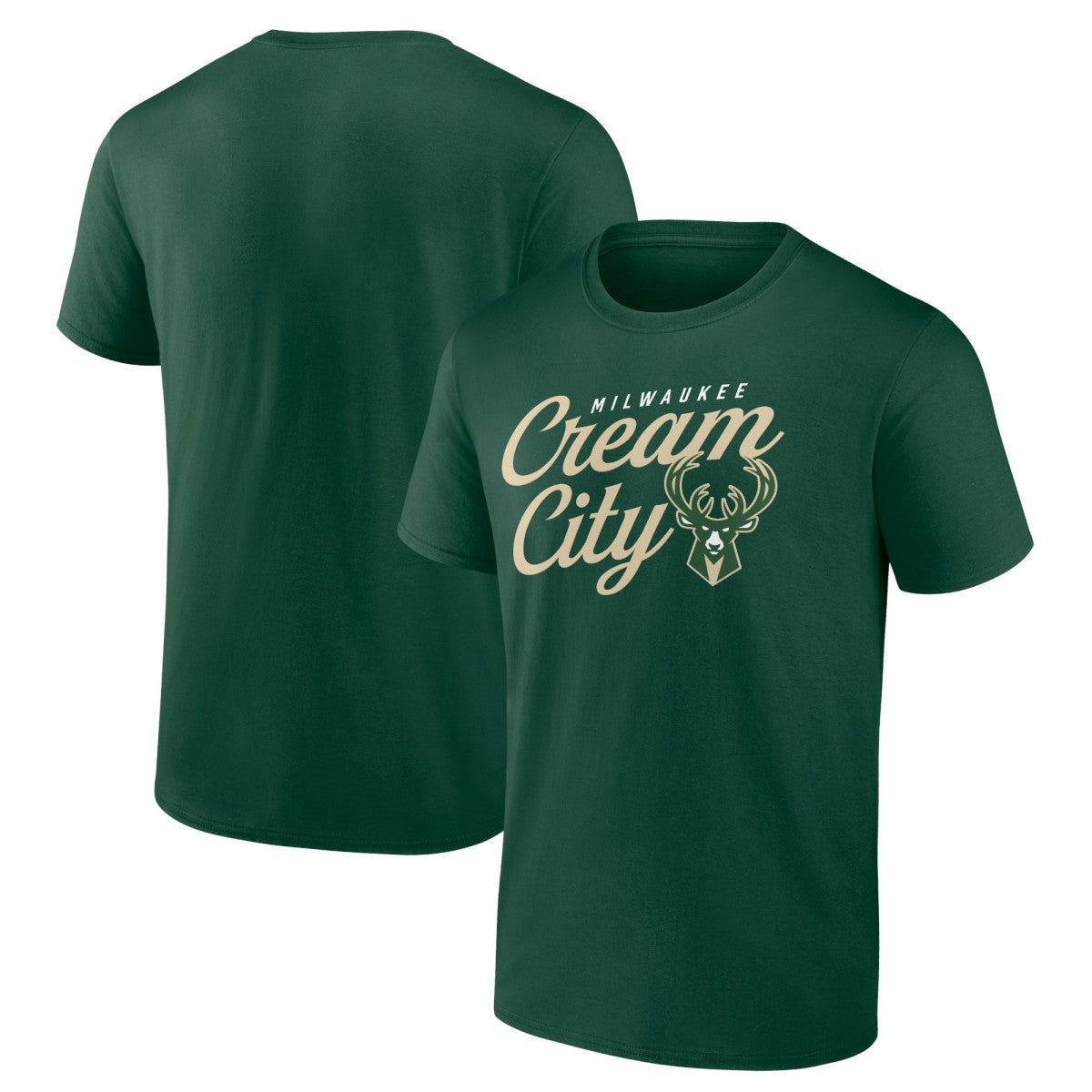 Milwaukee Bucks Hometown Collection Cream City T-Shirt - Hunter Green on sale