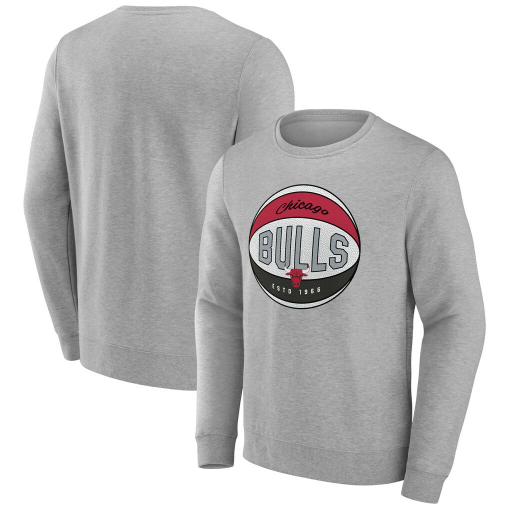 Chicago Bulls Hard Color Pullover Sweatshirt sale - Gray online