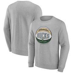 Milwaukee Bucks Hard Color Pullover Sweatshirt - Gray on sale