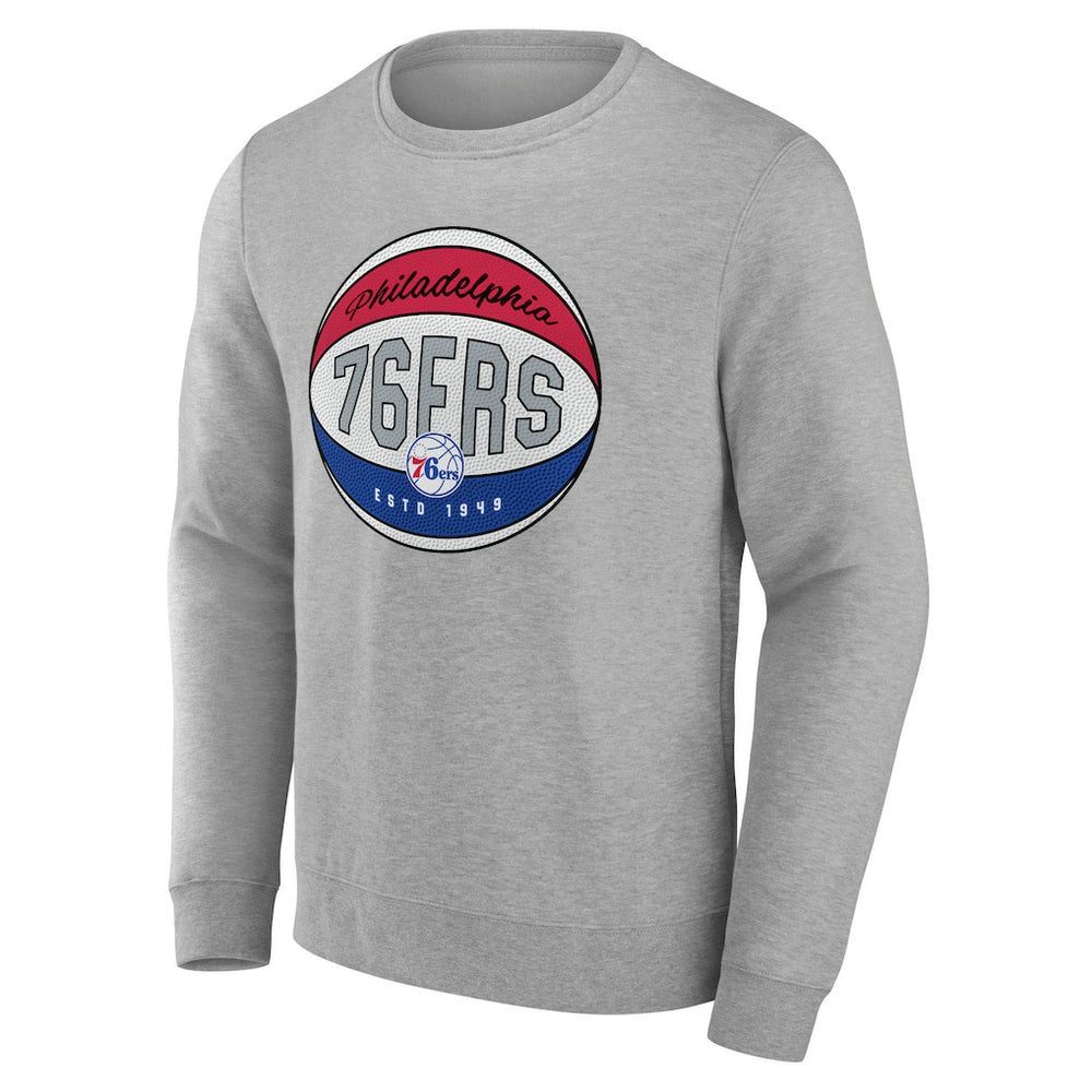 Philadelphia 76ers Hard Color Pullover Sweatshirt - Gray online